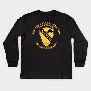 1st Air Cavalry Brigade - Warriors - 1st Cav Division Kids Long Sleeve T-Shirt